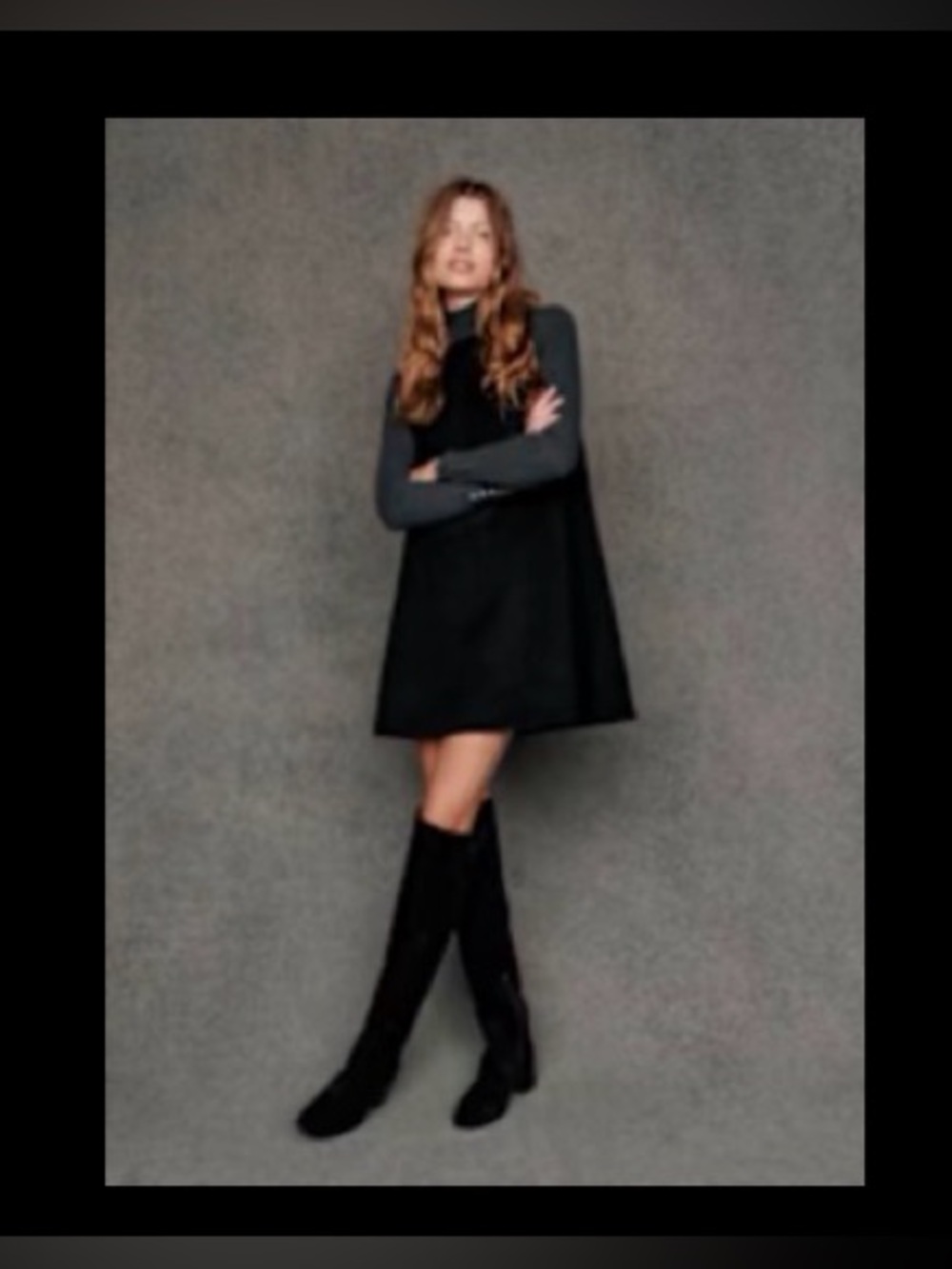 Sezane Nicia Dress, size 6, black